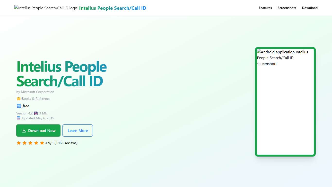 Intelius People Search/Call ID